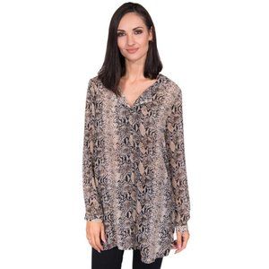 BNWT b.young Snakeskin Print Tunic Blouse